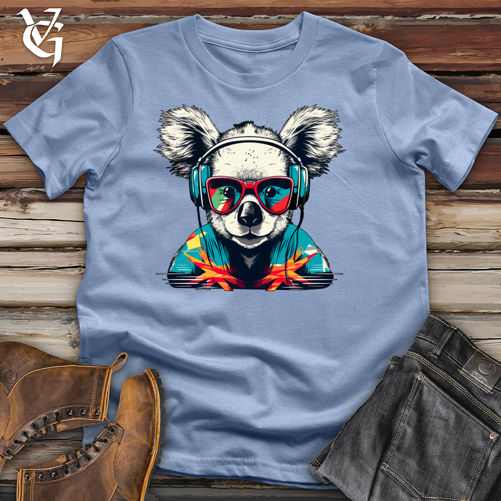 Viking Goods Retro Beatmaster Koala Cotton Tee Baby Blue / L