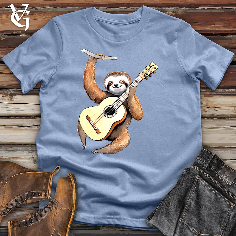 Viking Goods Sloth Guitarist Cotton Tee Baby Blue / L