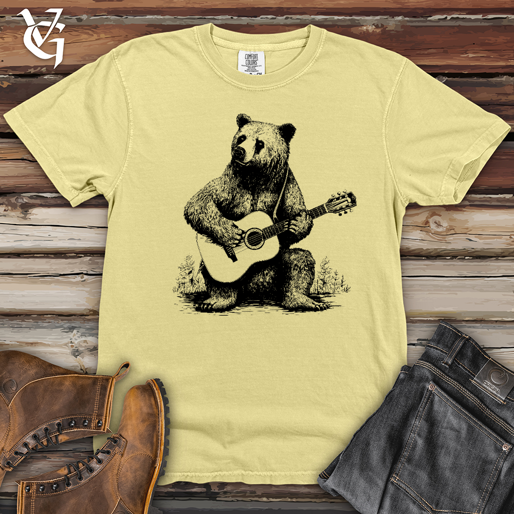 Viking Goods Bear Guitarist Heavy Cotton Comfort Colors Tee Banana / L