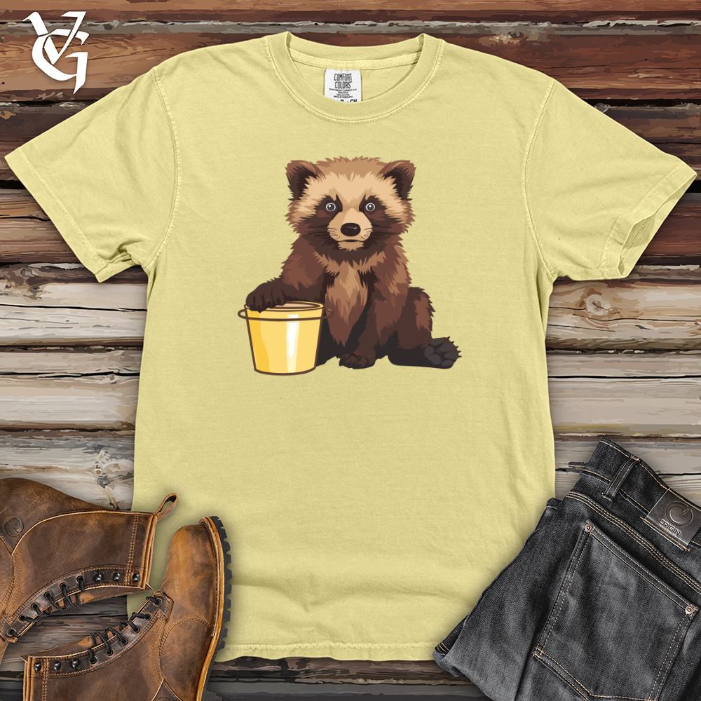 Viking Goods Raccoon Bucket Pal Heavy Cotton Comfort Colors Tee Banana / L