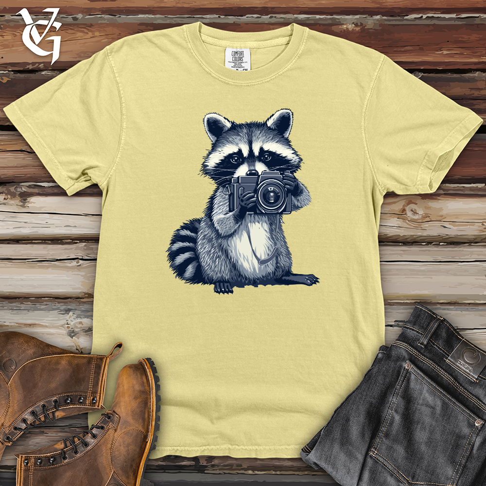 Viking Goods Raccoon Photographer Snapshot Heavy Cotton Comfort Colors Tee Banana / L