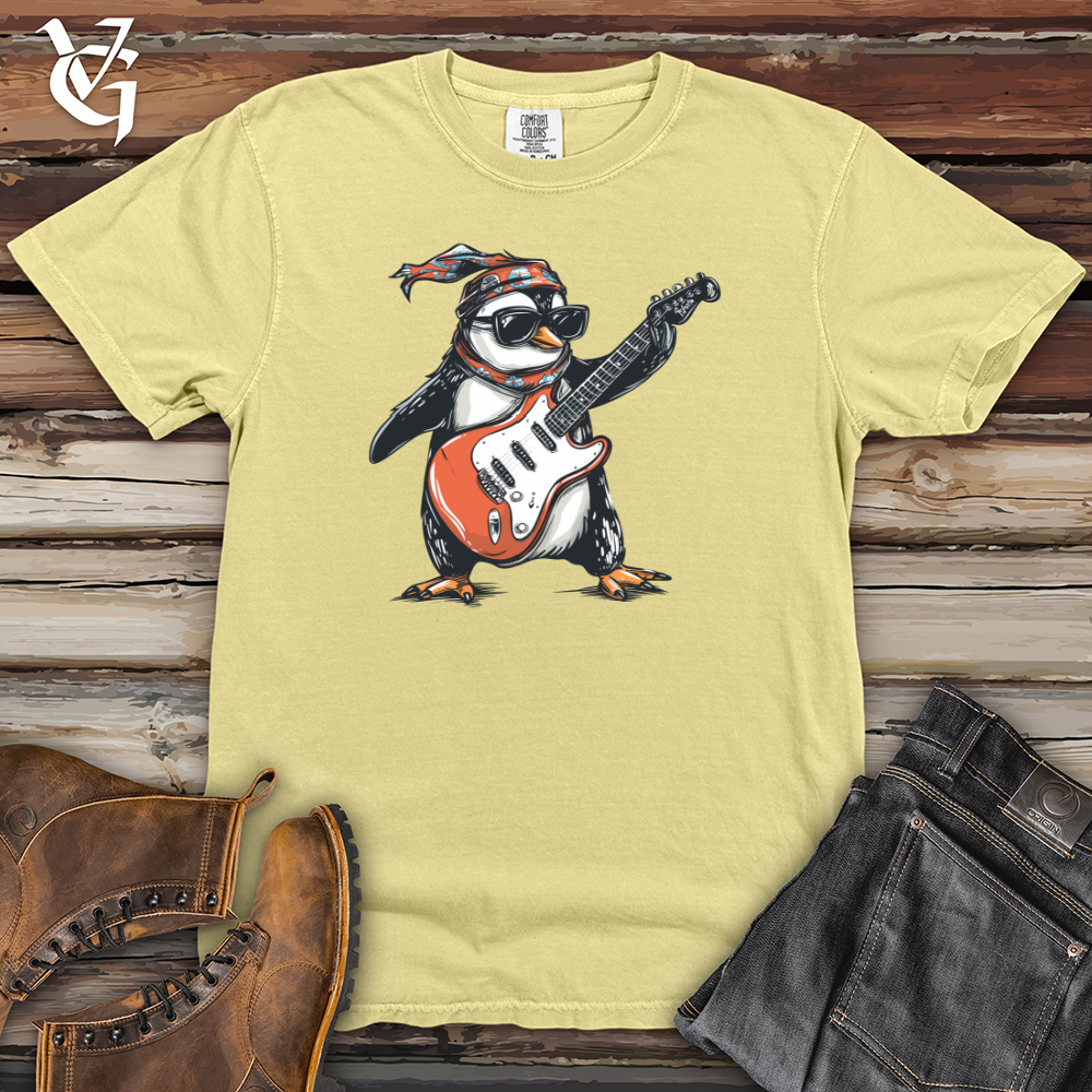 Viking Goods Rockstar Penguin Riffs Heavy Cotton Comfort Colors Tee Banana / L