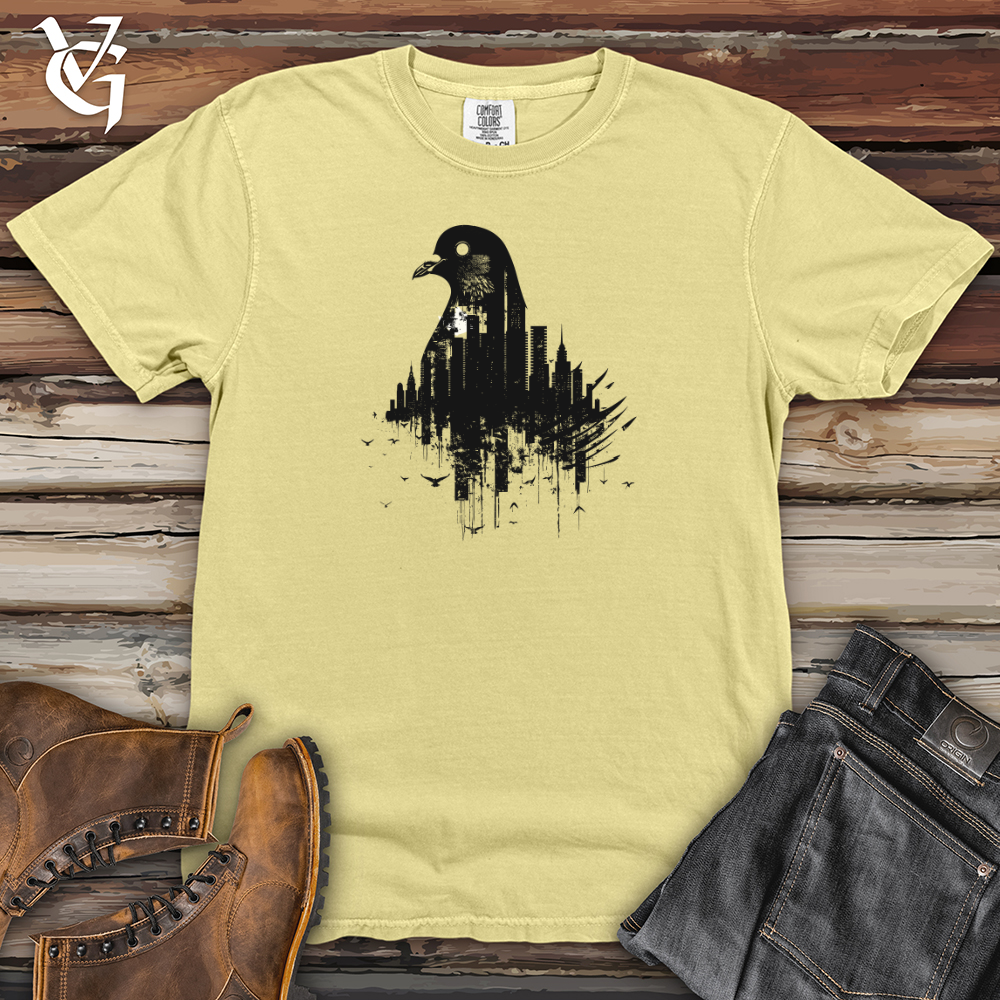 Viking Goods Urban Pigeon Silhouette Heavy Cotton Comfort Colors Tee Banana / L