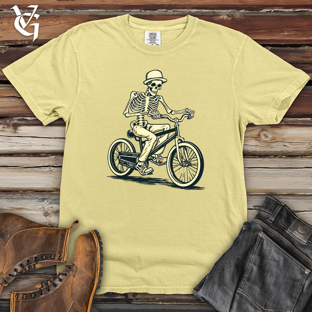 Viking Goods Whimsical Trike Skeleton Heavy Cotton Comfort Colors Tee Banana / L