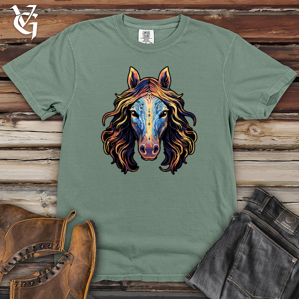 Viking Goods Cosmic Equine Majesty Heavy Cotton Comfort Colors Tee Bay / L