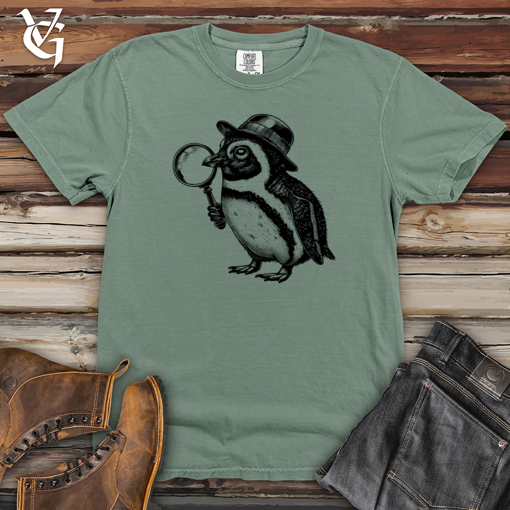Viking Goods Detective Penguin Lookout Heavy Cotton Comfort Colors Tee Bay / L