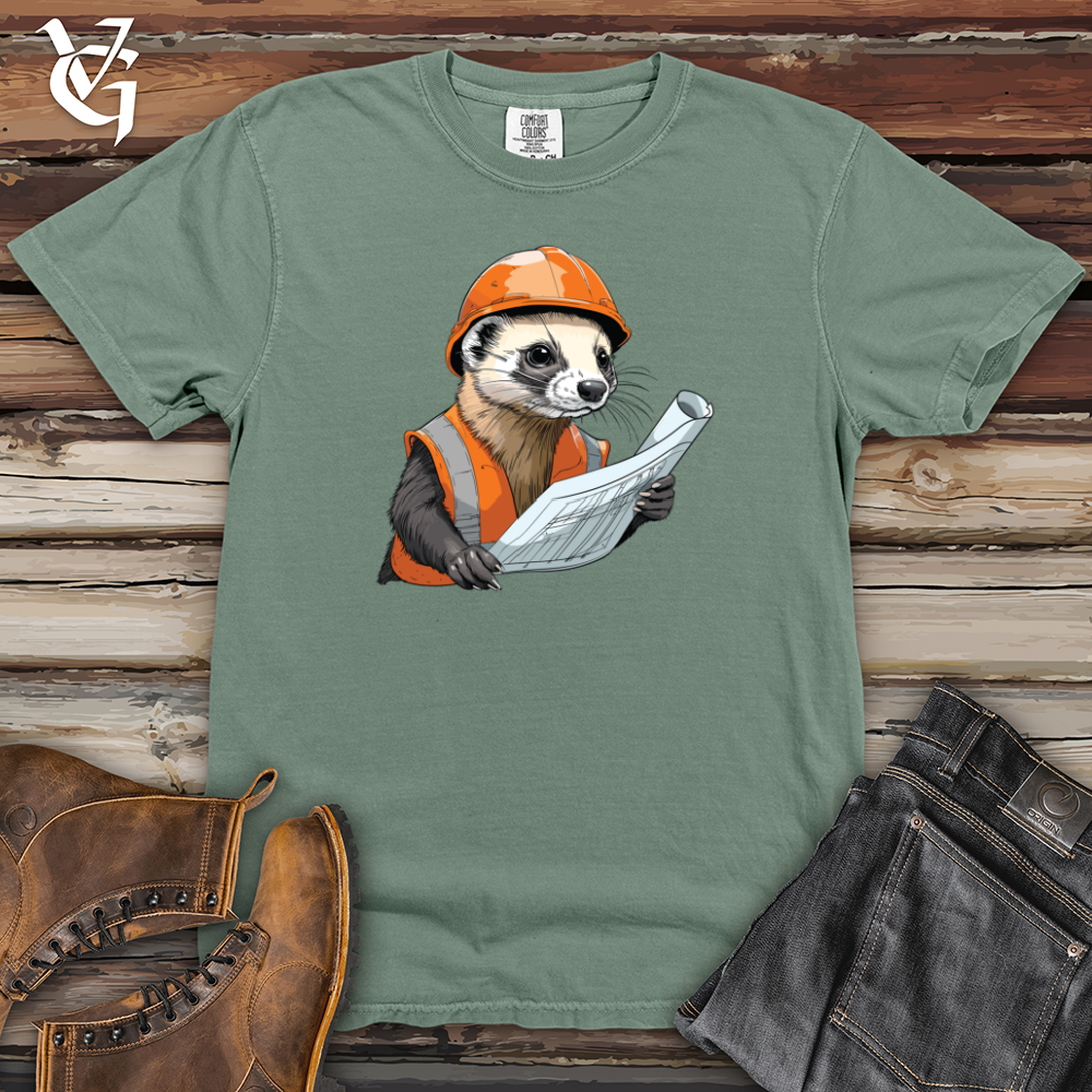 Viking Goods Ferret Engineer Blueprint Heavy Cotton Comfort Colors Tee Bay / L