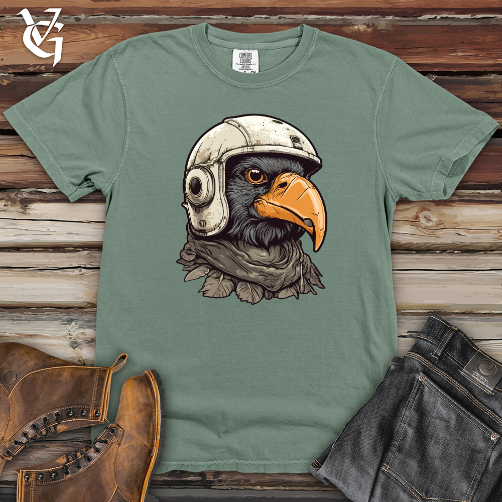 Viking Goods Helmeted Raven Army Vigilance Heavy Cotton Comfort Colors Tee Bay / L