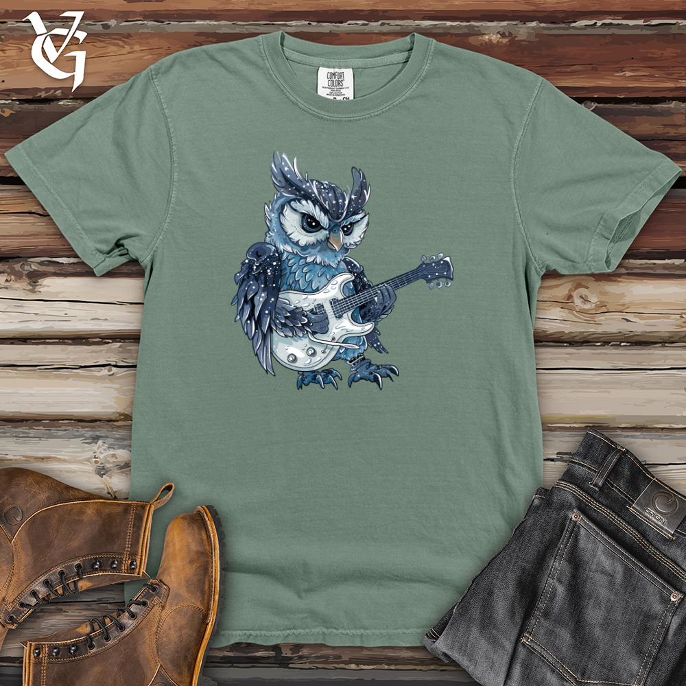 Viking Goods Owl Rockstar Melody Heavy Cotton Comfort Colors Tee Bay / L