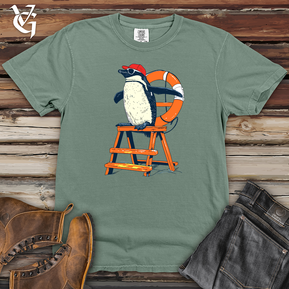 Viking Goods Penguin Lifeguard Duty Heavy Cotton Comfort Colors Tee Bay / L