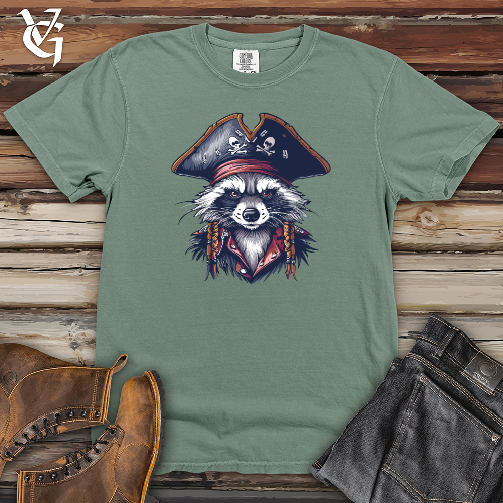 Viking Goods Raccoon Pirate Captain Heavy Cotton Comfort Colors Tee Bay / L
