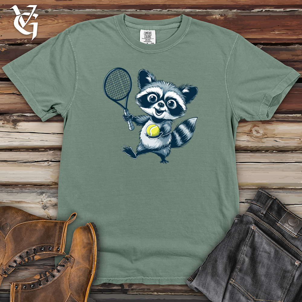 Viking Goods Raccoon Tennis Pro Heavy Cotton Comfort Colors Tee Bay / L