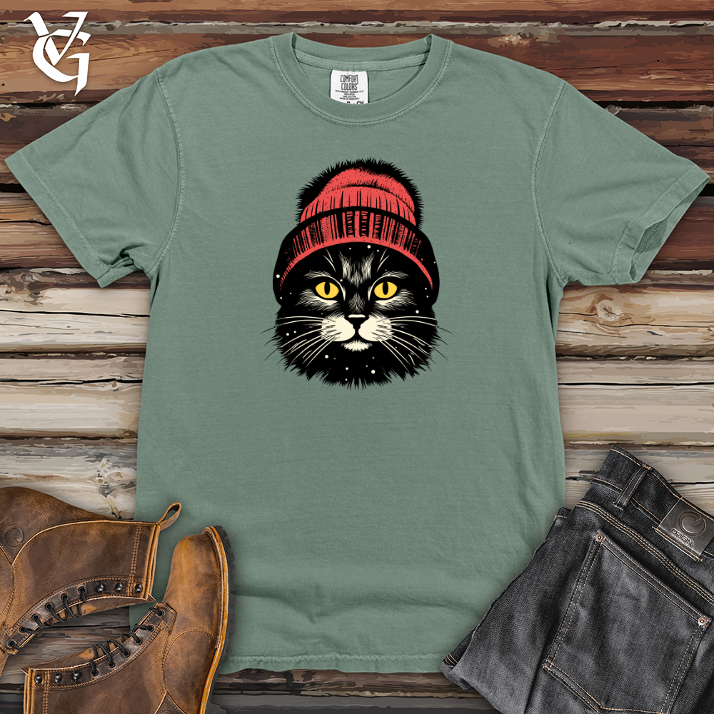 Viking Goods Retro Pom Pom Black Cat Heavy Cotton Comfort Colors Tee Bay / L