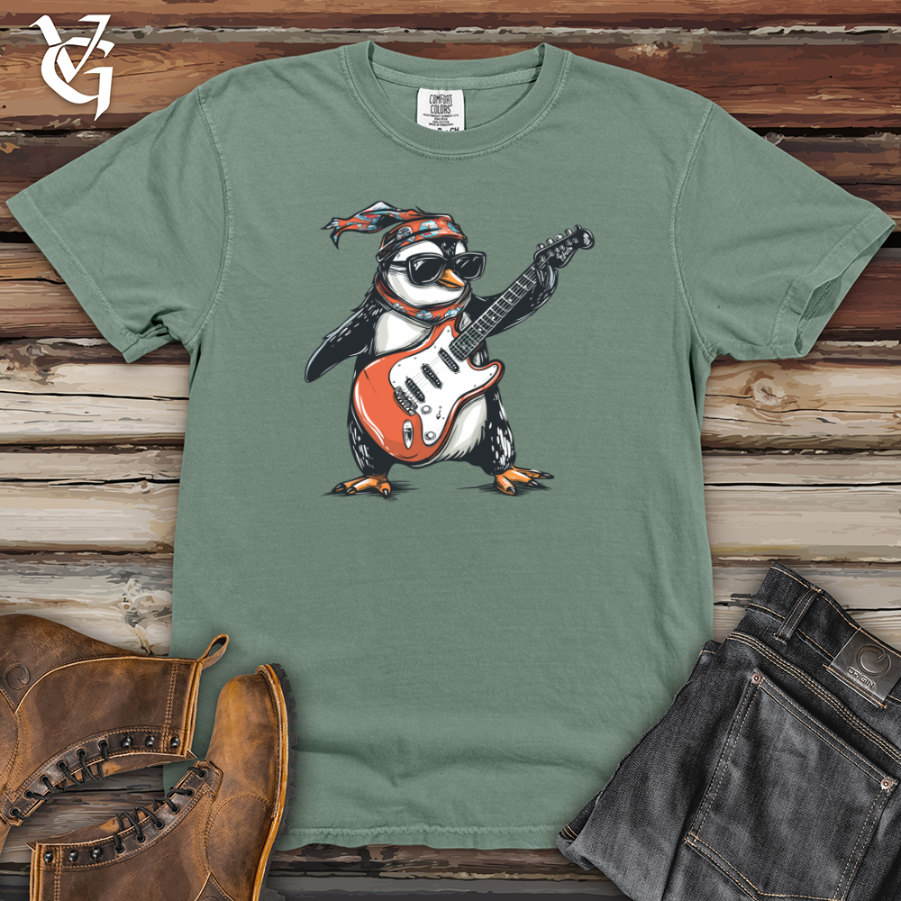 Viking Goods Rockstar Penguin Riffs Heavy Cotton Comfort Colors Tee Bay / L