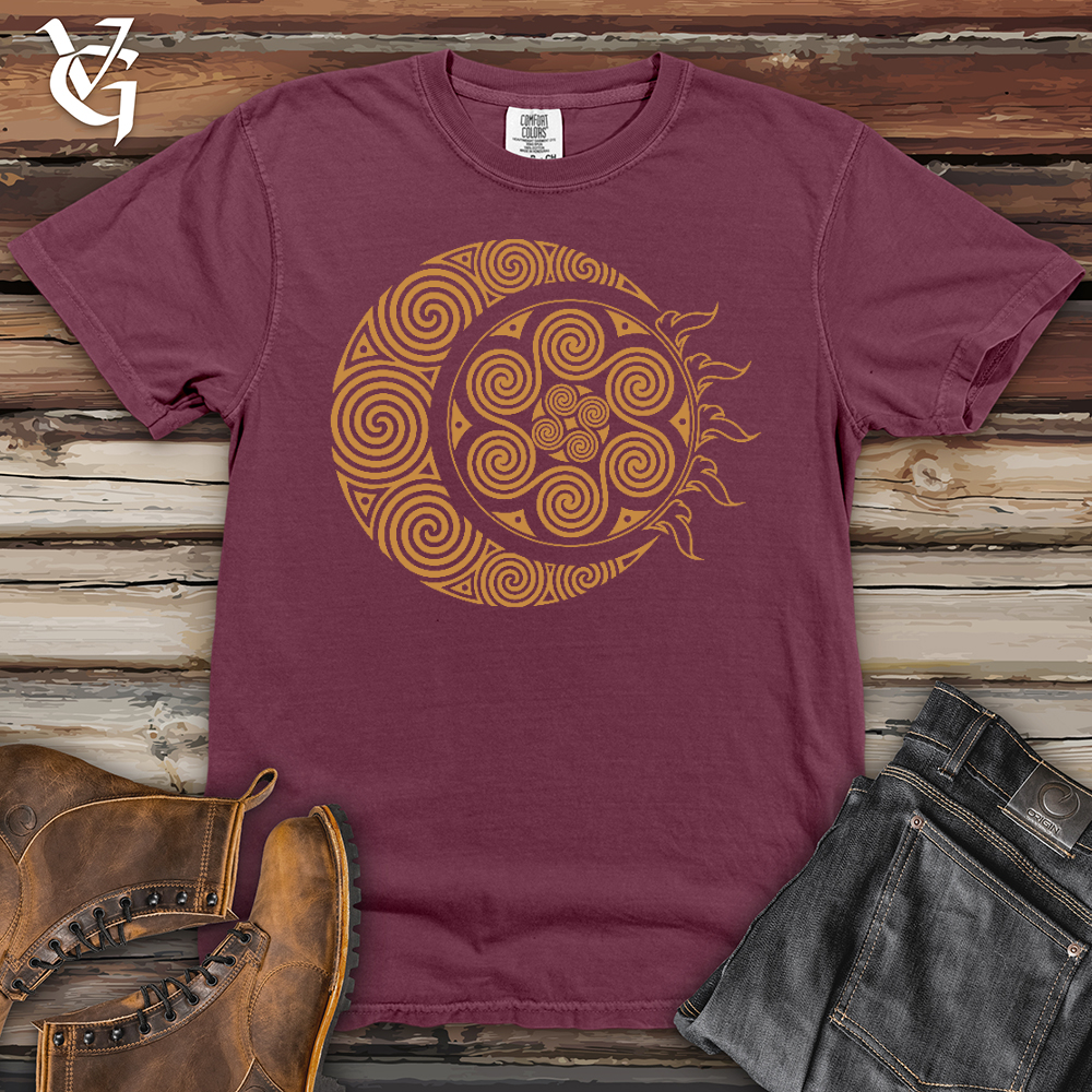 Viking Goods Spiral Celtic Moon Heavy Cotton Comfort Colors Tee Berry / L