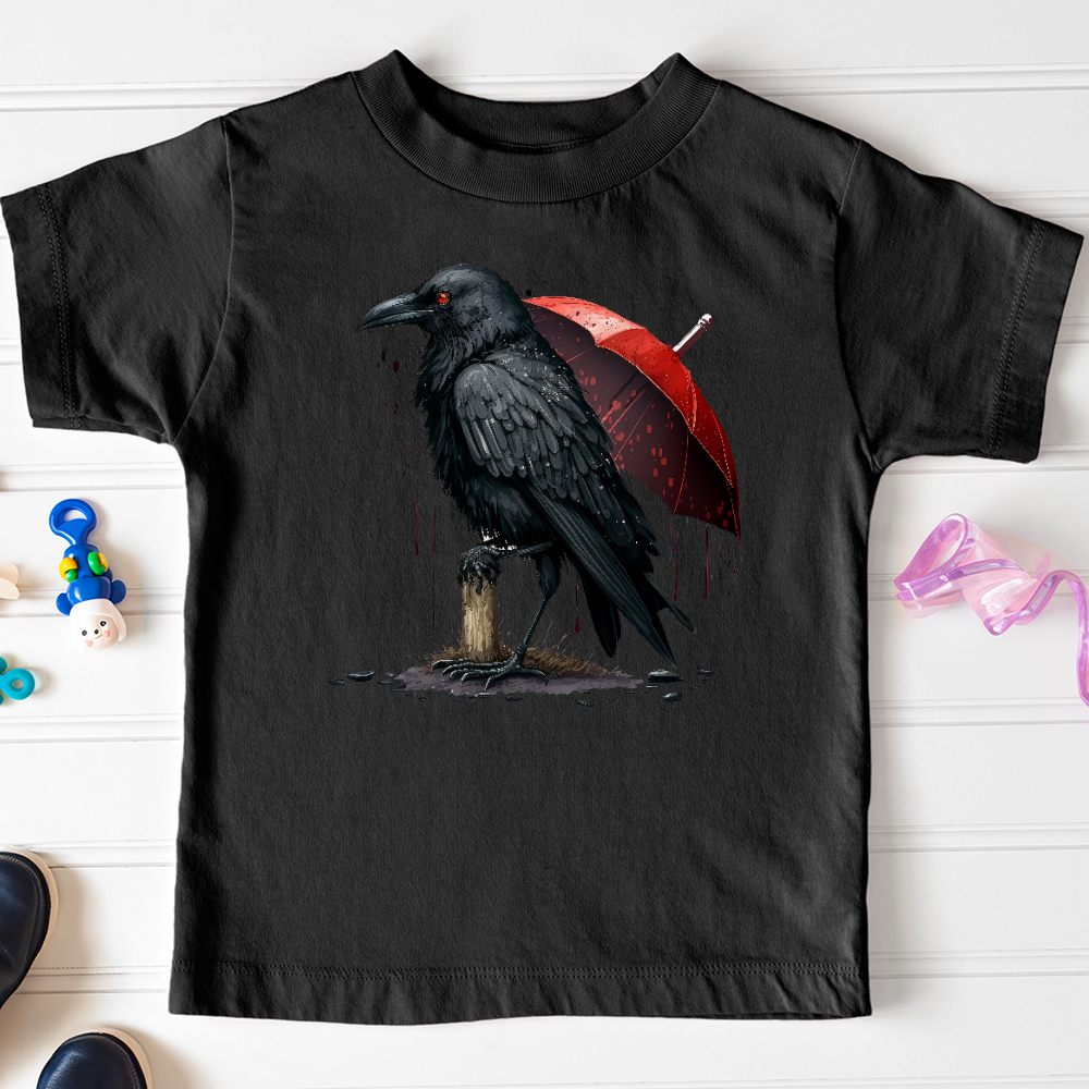 Viking Goods Raven in the Rain Toddler Tee Black / 2T