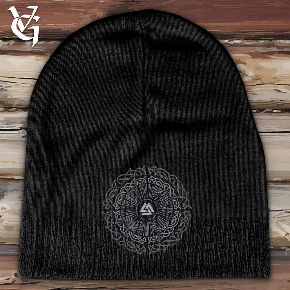 Viking Goods Ancient Round Celtic Cotton Beanie Black