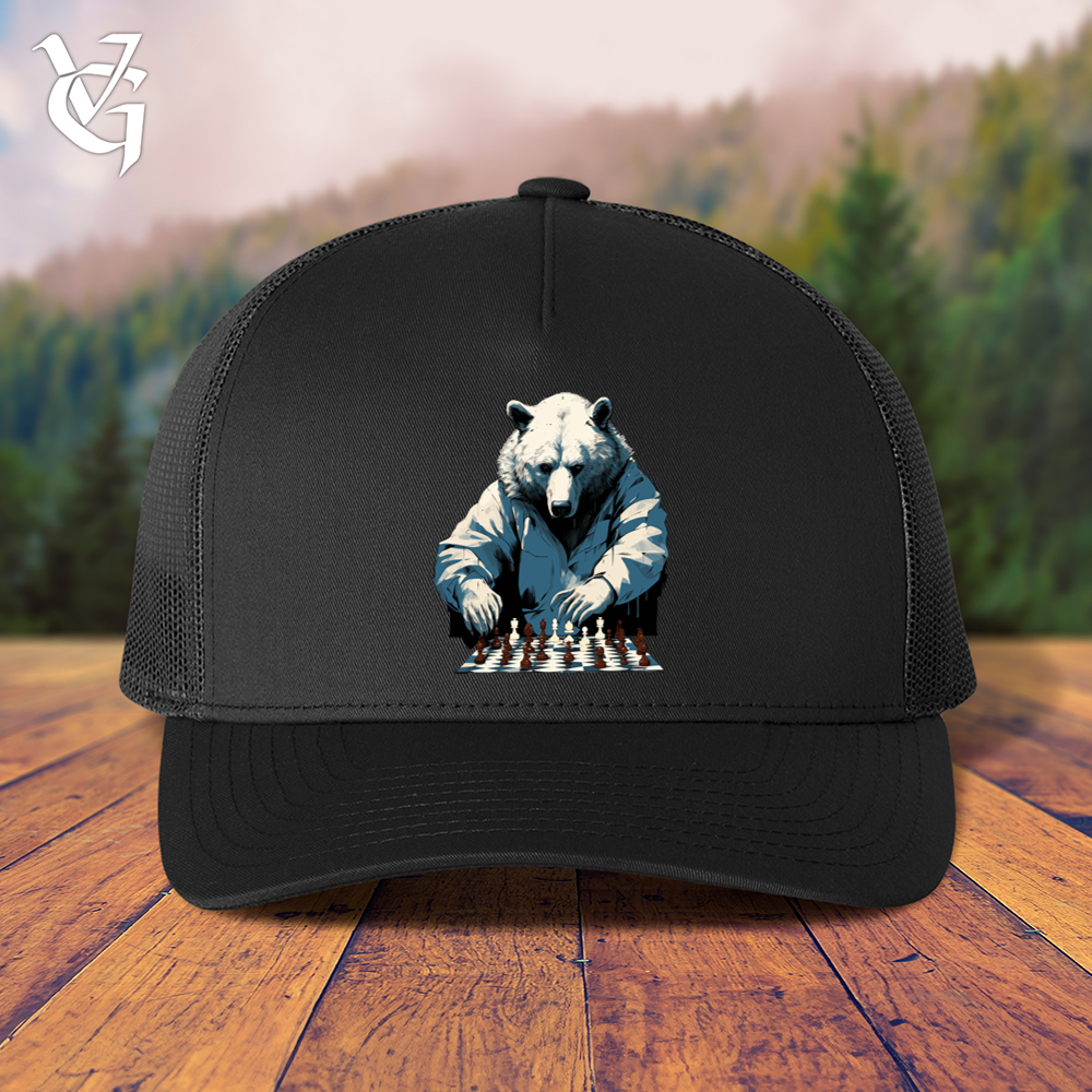 Viking Goods Bear Chess Master Trucker Cap Black