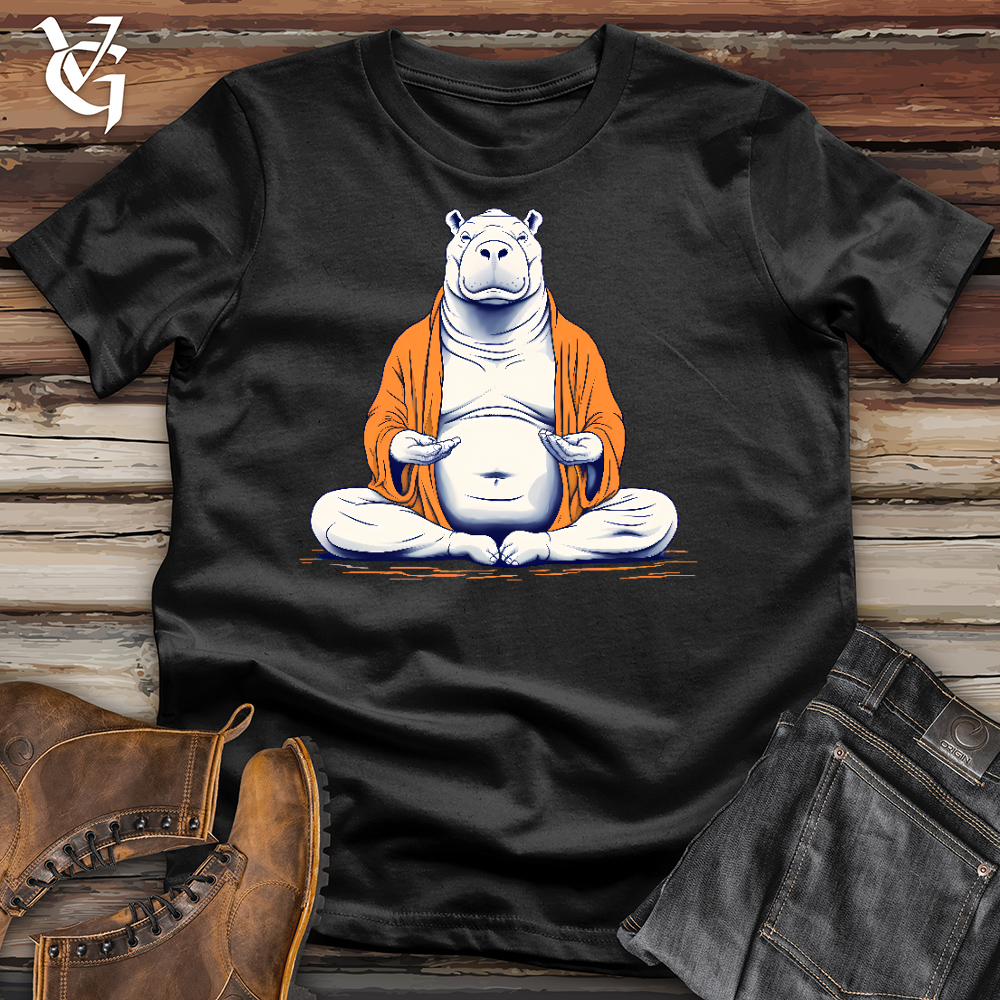 Viking Goods A Meditating Hippo Cotton Tee Black / L