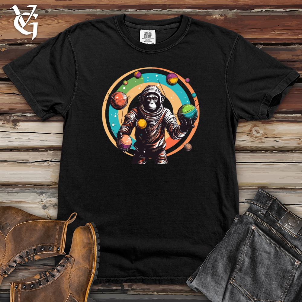 Viking Goods Astronaut Monkey Juggler Heavy Cotton Comfort Colors Tee Black / L