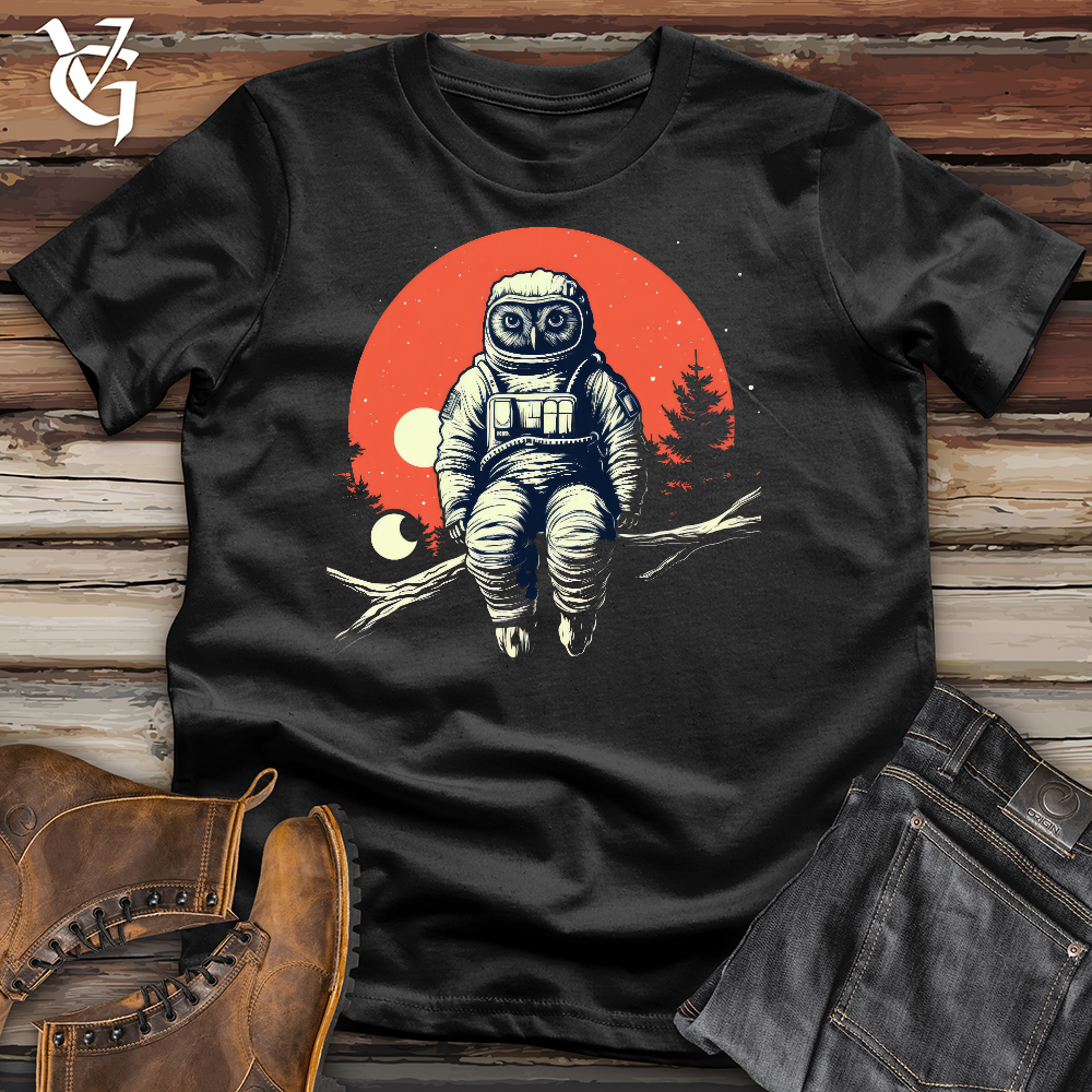 Viking Goods Astronaut Owl Cotton Tee Black / L