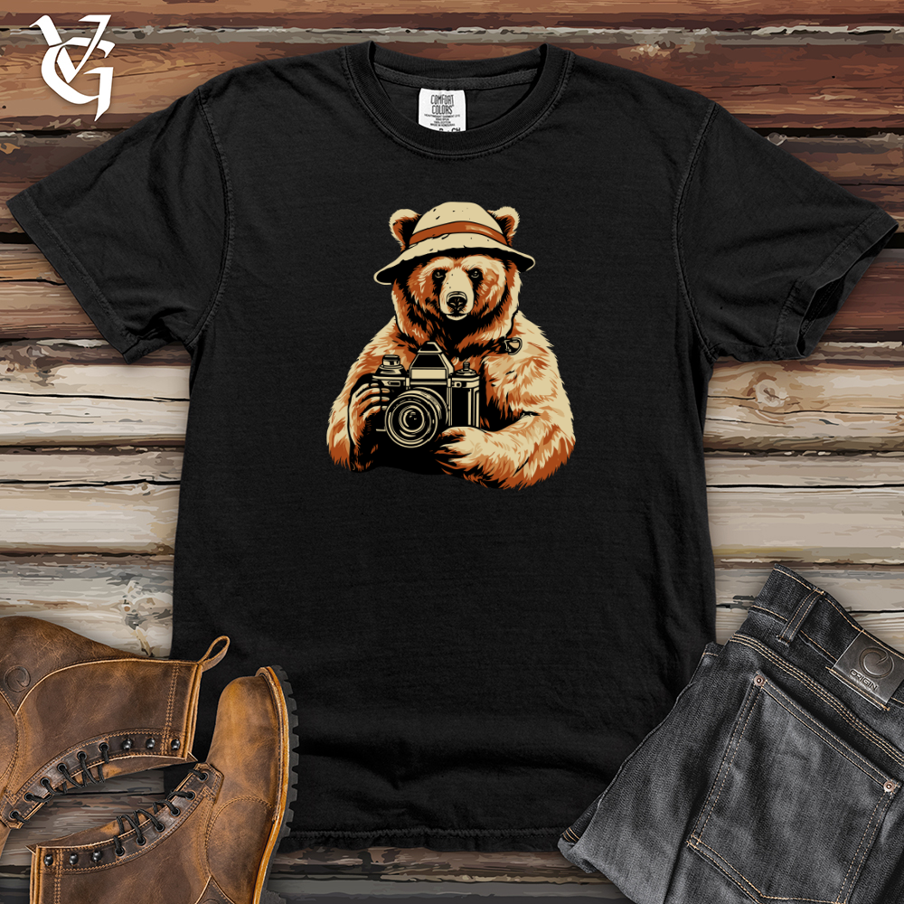 Viking Goods Bear Capturing Moments Clicks Heavy Cotton Comfort Colors Tee Black / L