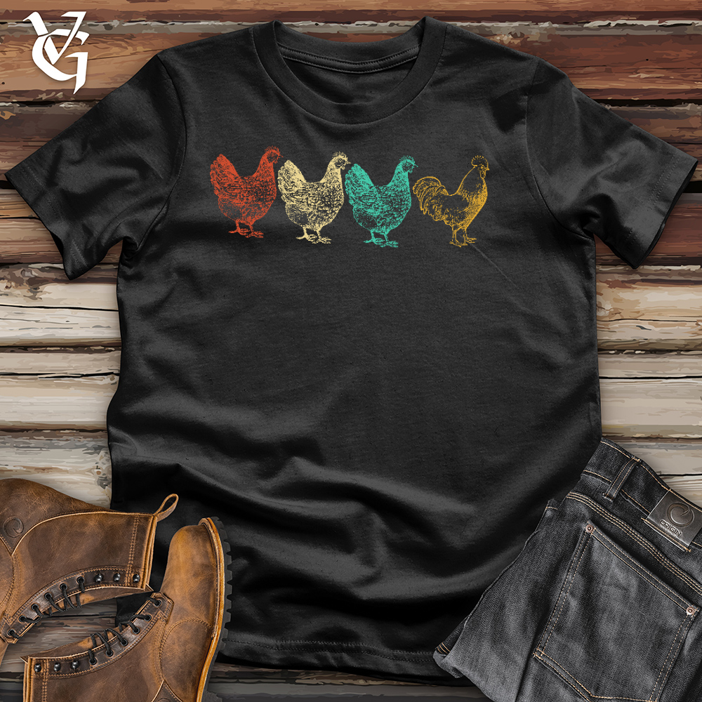 Viking Goods Chicken Scene Cotton Tee Black / L