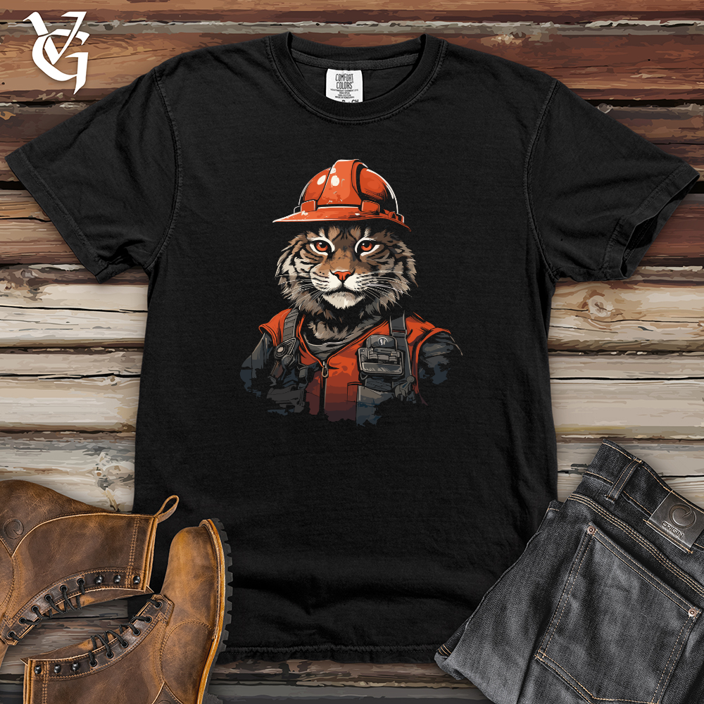 Viking Goods Construction Cat Chief Heavy Cotton Comfort Colors Tee Black / L