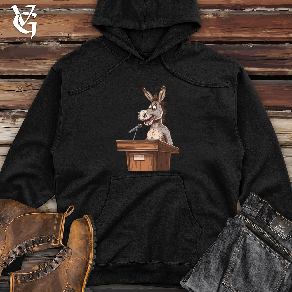 Viking Goods Donkey Podium Speech Midweight Hooded Sweatshirt Black / L