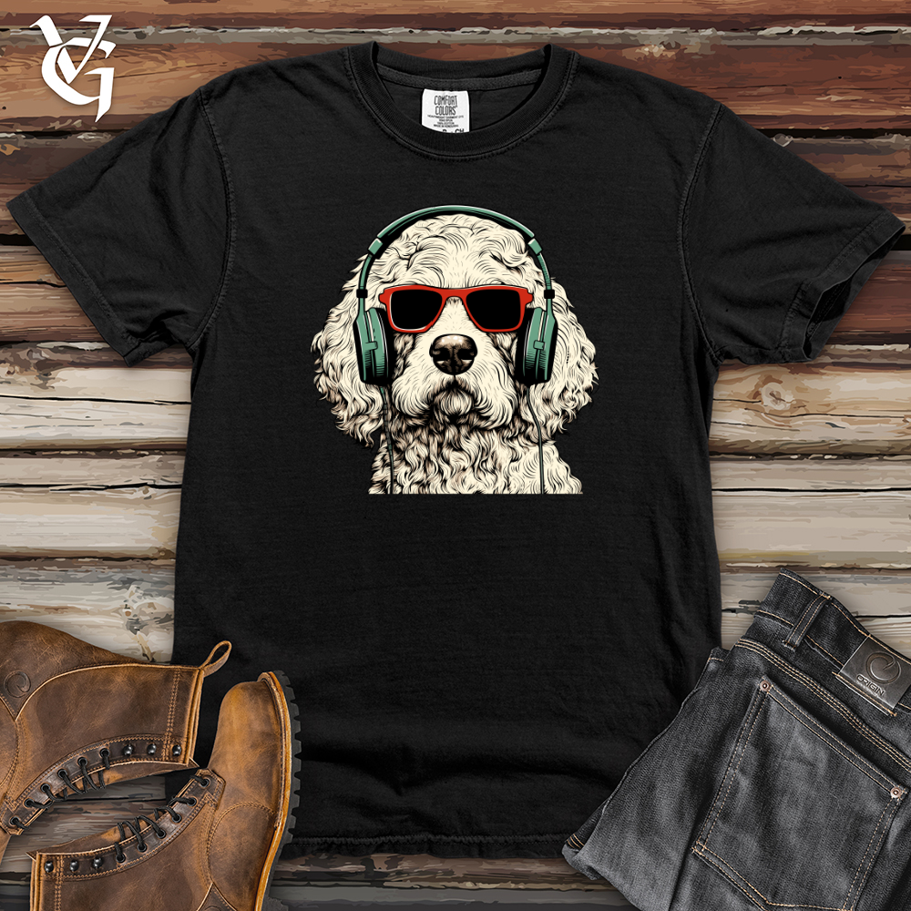 Viking Goods Doodle Dog Soundwave Vibes Heavy Cotton Comfort Colors Tee Black / L