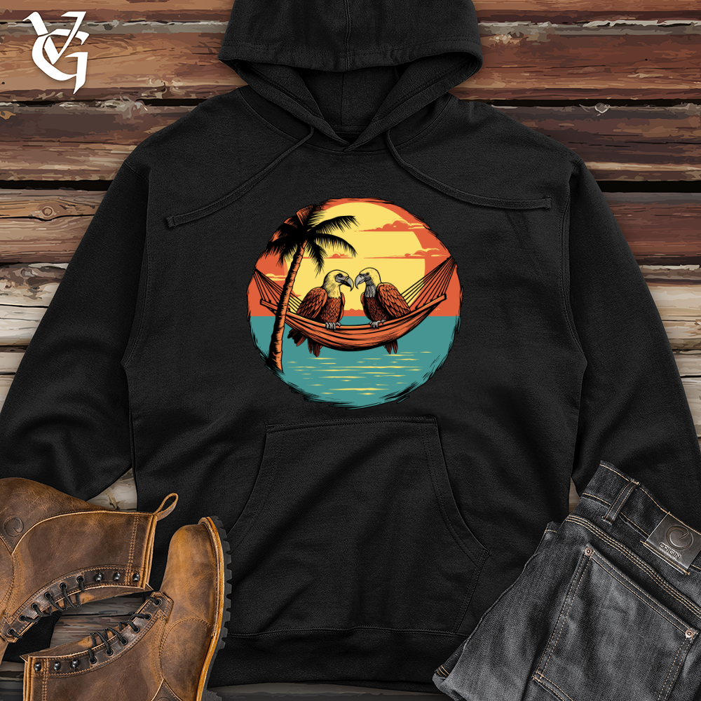 Viking Goods Eagles Sunset Date Midweight Hooded Sweatshirt Black / L