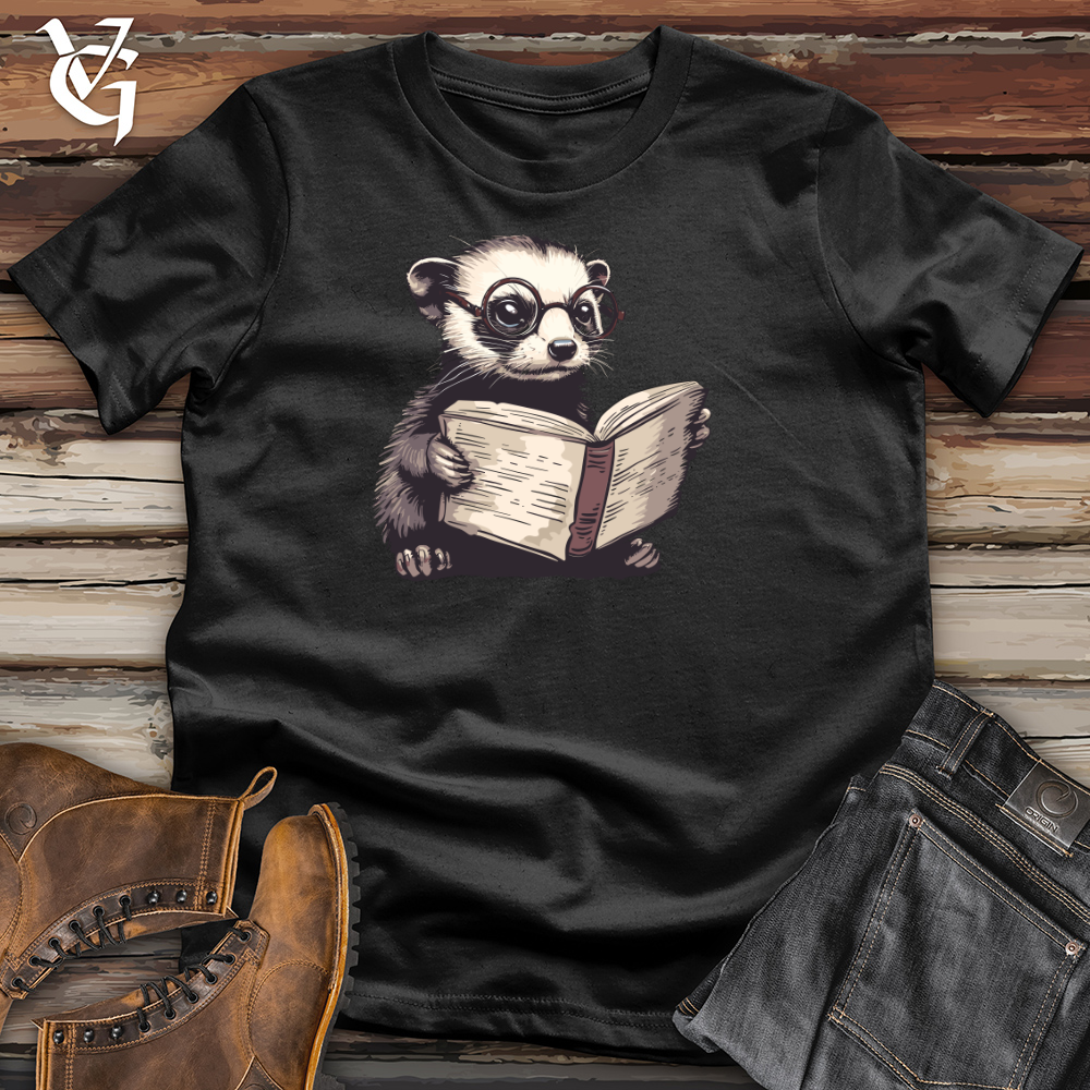 Viking Goods Ferret Reader Cotton Tee Black / L