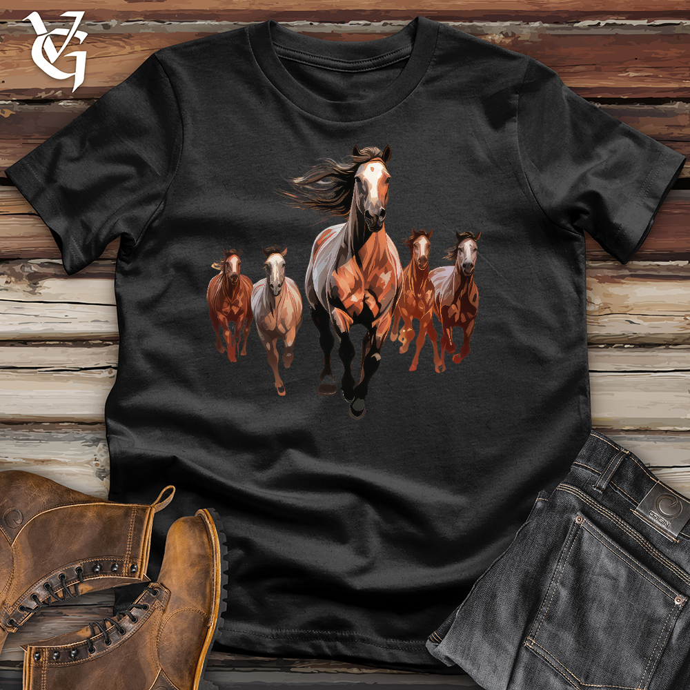Viking Goods Galloping Horses Cotton Tee Black / L