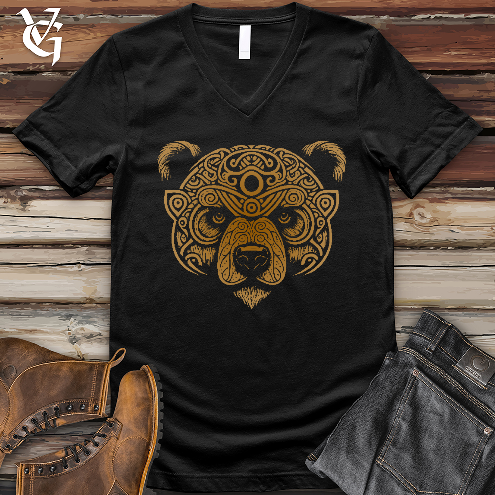 Viking Goods Golden Cub V- Neck Tee Black / L