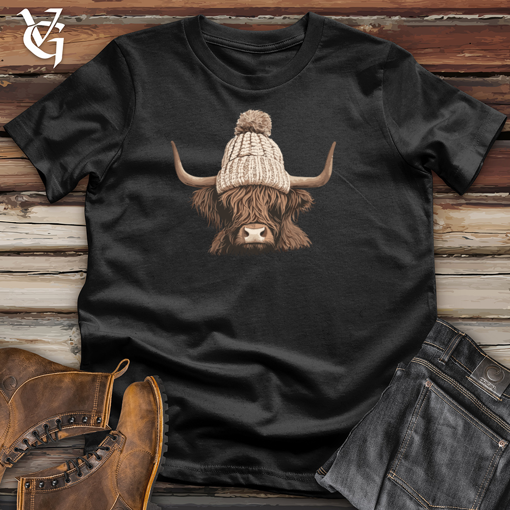 Viking Goods Highland Cattle Cozy Cotton Tee Black / L