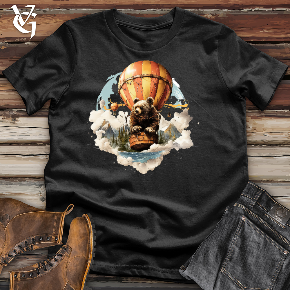 Viking Goods Hot Air Bear Cotton Tee Black / L