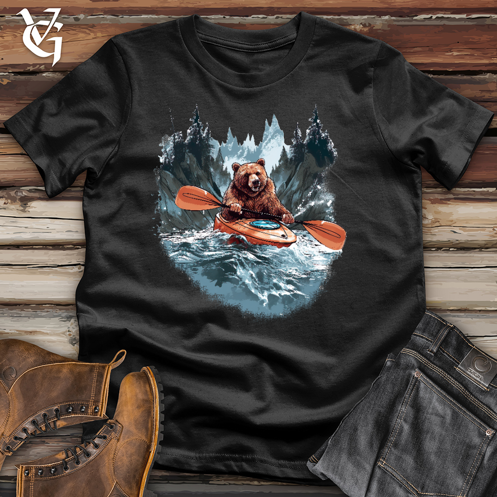 Viking Goods Kayaking Bear Cotton Tee Black / L