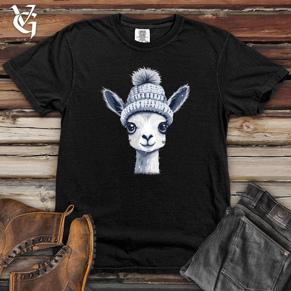 Viking Goods Llama Winter Warmth Heavy Cotton Comfort Colors Tee Black / L