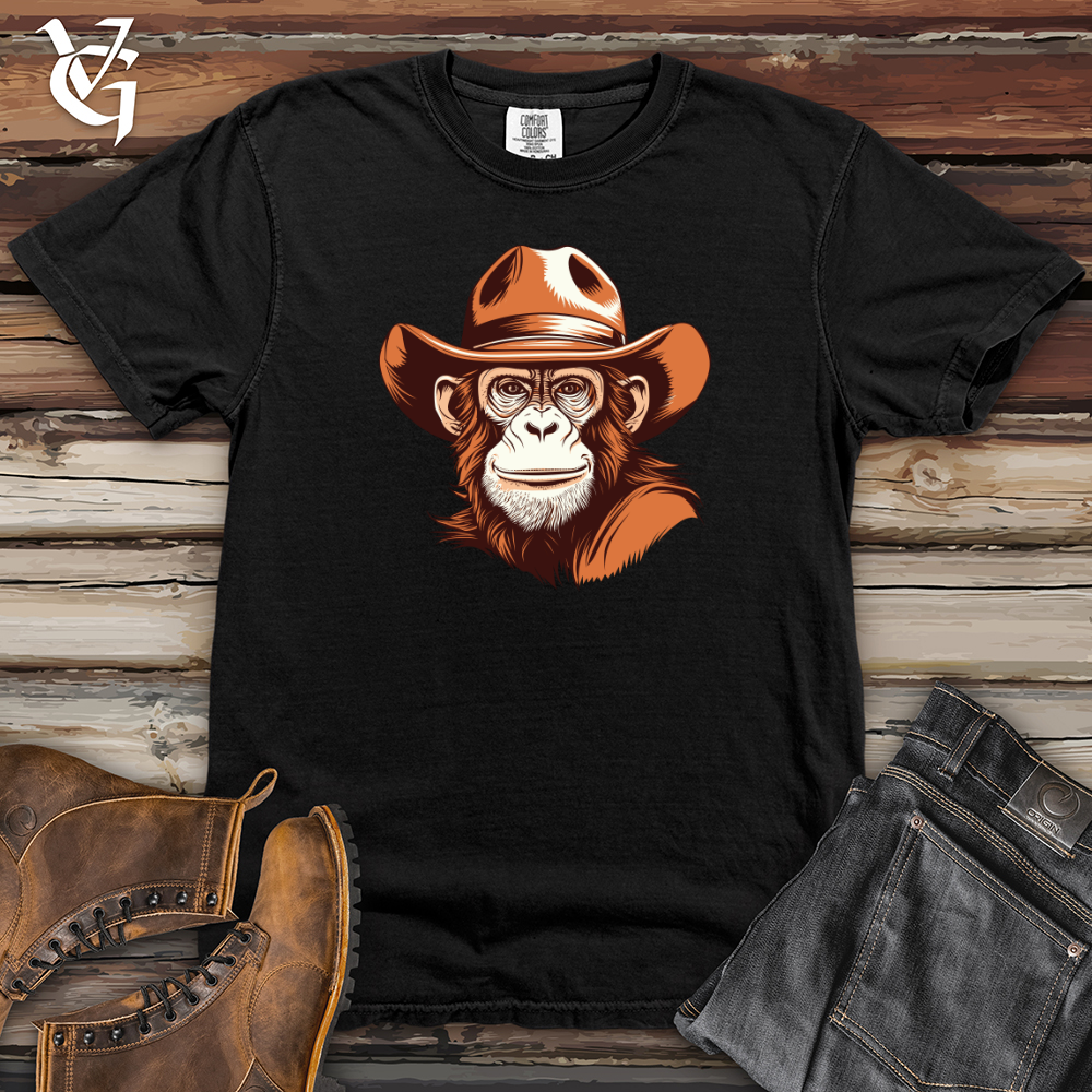 Viking Goods Monkey Outlaw Cowboy Heavy Cotton Comfort Colors Tee Black / L