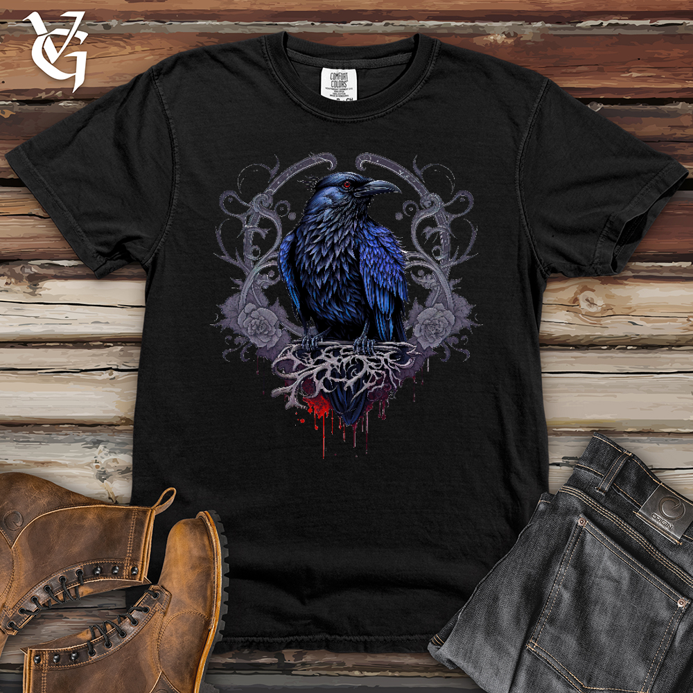 Viking Goods Odins Raven Heavy Cotton Comfort Colors Tee Black / L