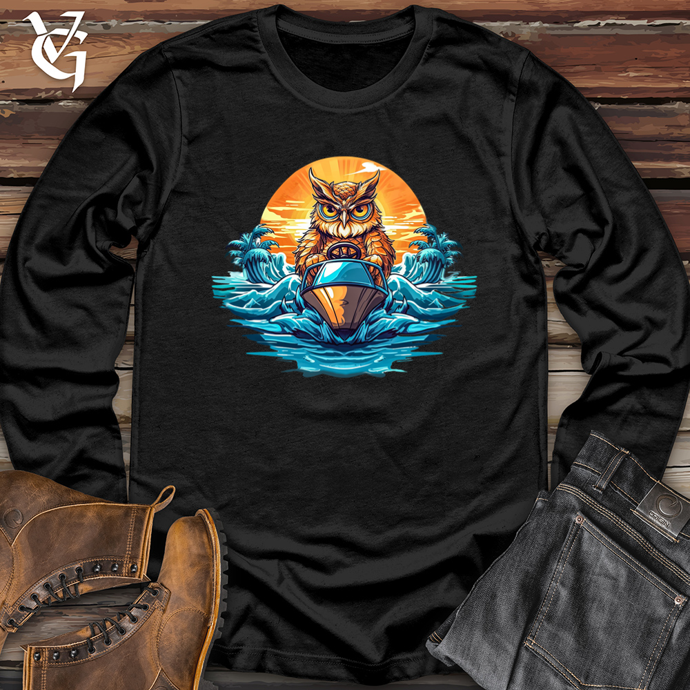 Viking Goods Owl Boating Softstyle Long Sleeve Black / L