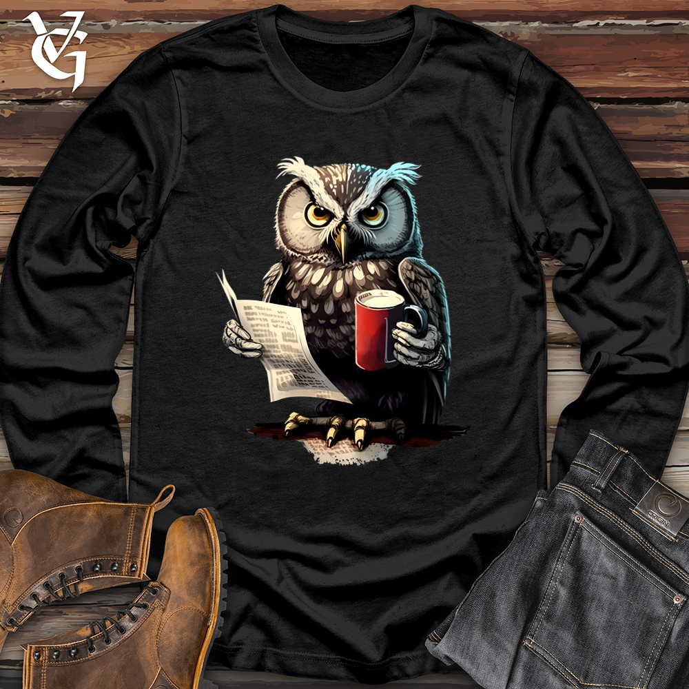 Viking Goods Owl Boss Softstyle Long Sleeve Black / L