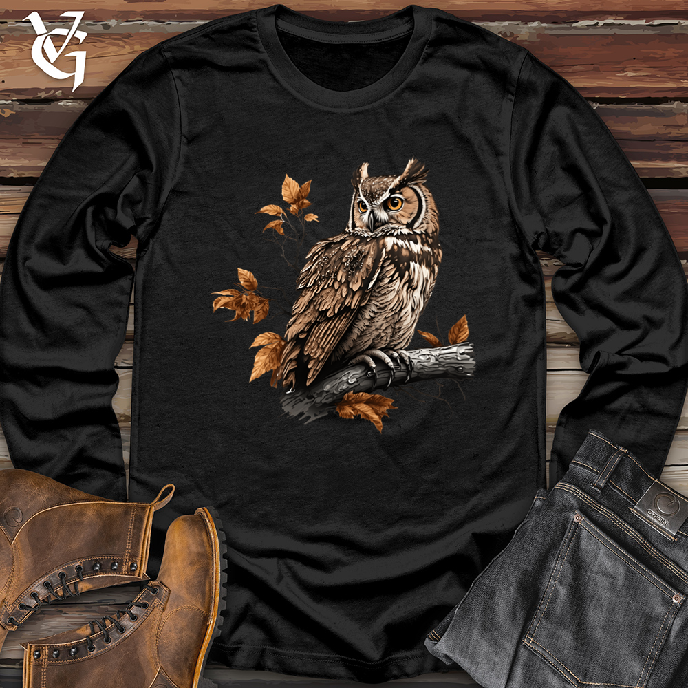 Viking Goods Owl Brunch Softstyle Long Sleeve Black / L