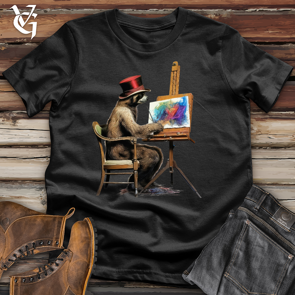 Viking Goods Painting Sloth Cotton Tee Black / L