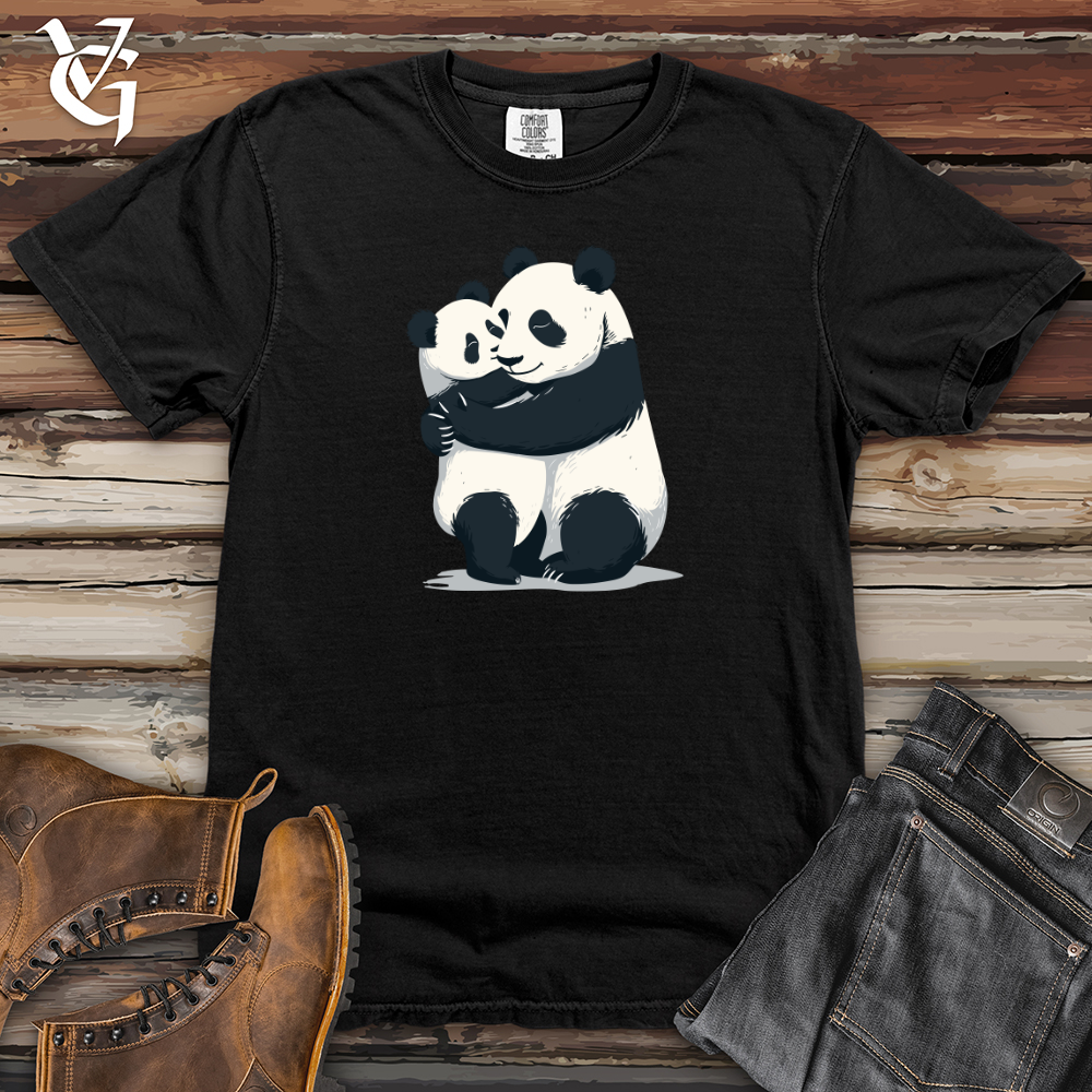Viking Goods Panda Cuddle Embrace Heavy Cotton Comfort Colors Tee Black / L