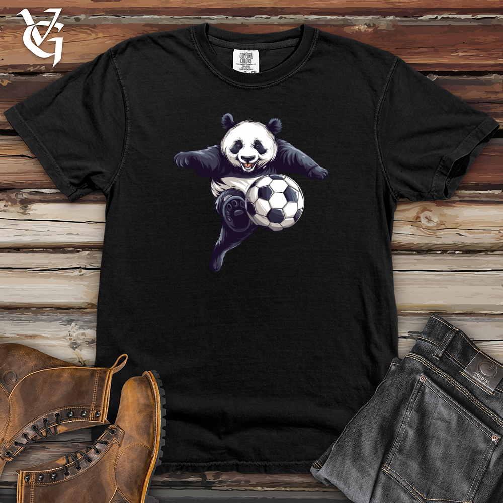 Viking Goods Panda Soccer Strike Heavy Cotton Comfort Colors Tee Black / L