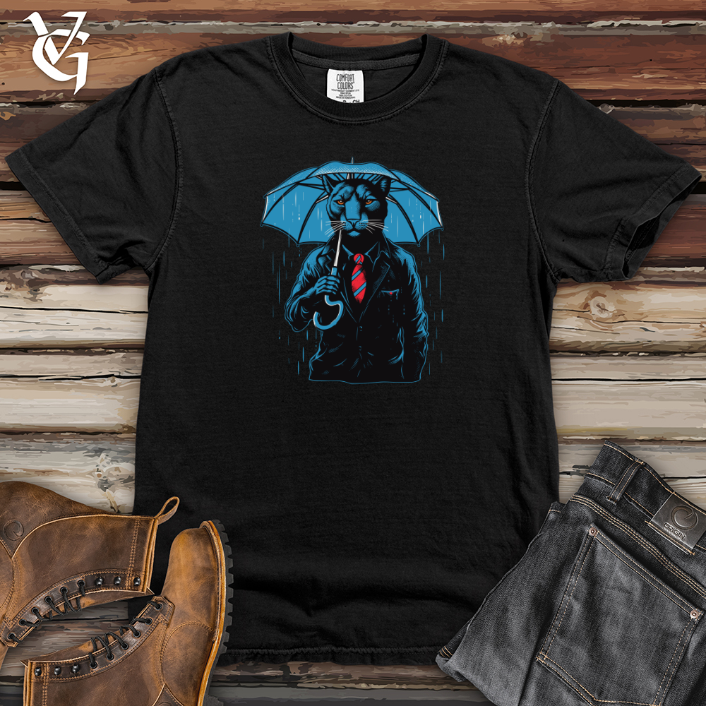 Viking Goods Panther Jungle Drizzle Umbrella Refuge Heavy Cotton Comfort Colors Tee Black / L