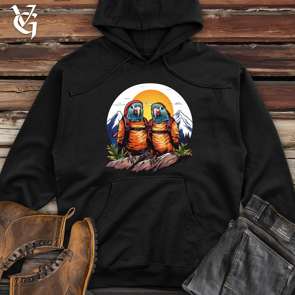 Viking Goods Parrot Hikers Adventure Midweight Hooded Sweatshirt Black / L