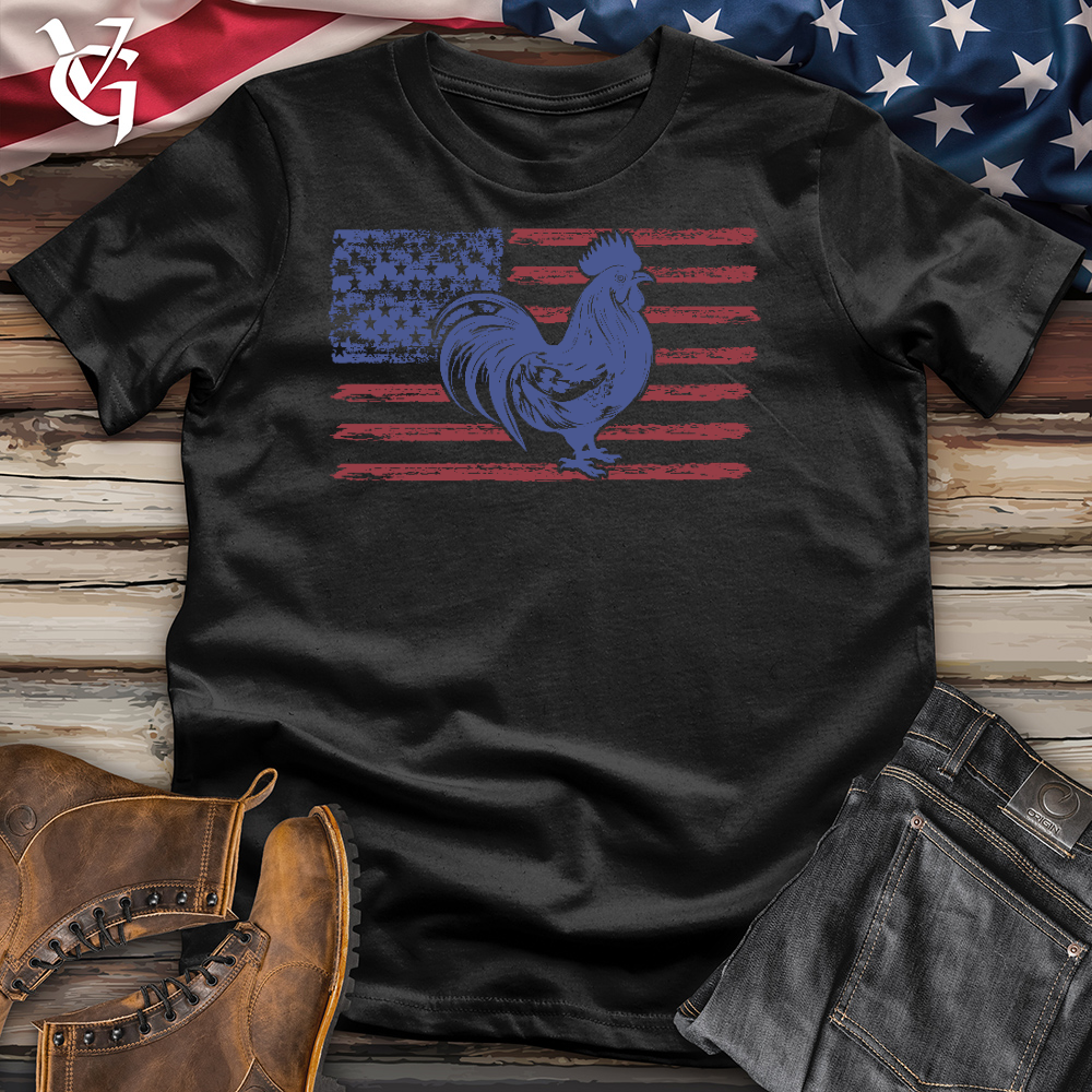 Viking Goods Patriotic Chick Cotton Tee Black / L