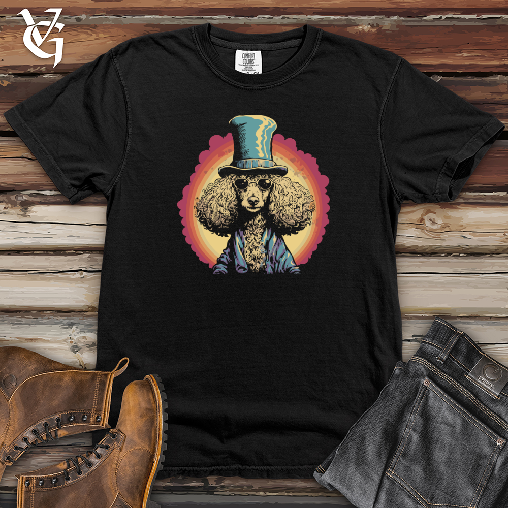 Viking Goods Poodle Funky Vibes Heavy Cotton Comfort Colors Tee Black / L